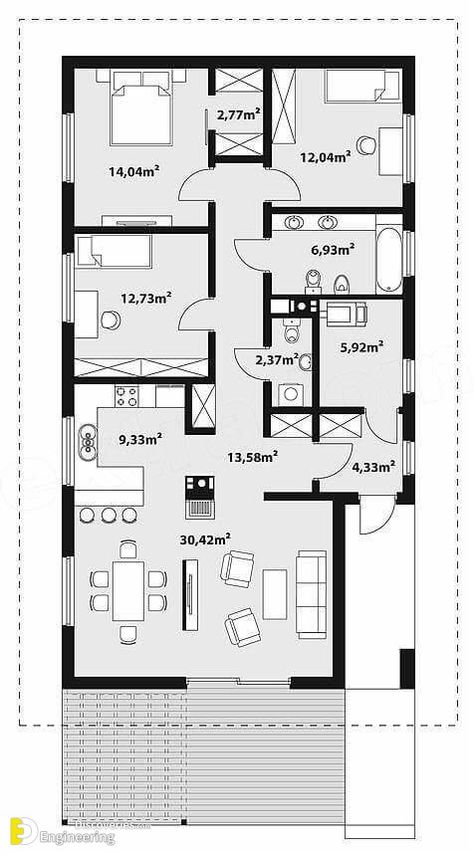 Beautiful 2D Floor Plan Ideas - Engineering Discoveries Case A Un Piano, 40x60 House Plans, 30x50 House Plans, Floor Plan Ideas, Tuscan House Plans, 20x30 House Plans, House Plan Design, 20x40 House Plans, 2d Floor Plan