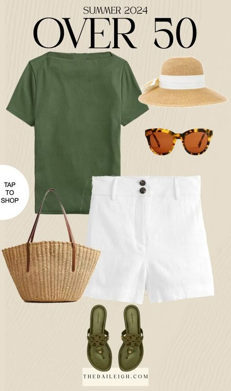 Summer Outfits for Women Over 50 Outfits That Hide Your Lower Belly Summer, Summer Style Over 50, Over 60 Summer Outfits, Country Style Clothes, Women Wardrobe Basics, Minimal Summer Style, Wardrobe Basics List, What To Wear In Summer, Wardrobe Staples For Women