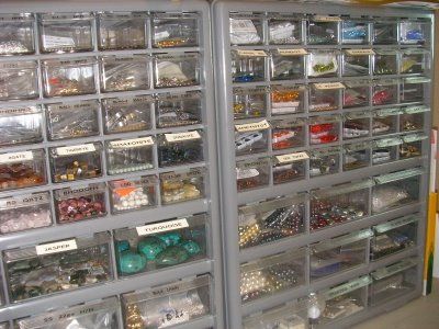 Bead Organizing, Jewelry Supplies Organization, Jewelry Studio Organization, Small Craft Rooms, Storage Organizers, Dream Craft Room, Craft Room Design, Bead Organization, Studio Organization