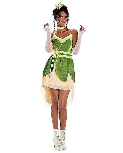 Adult Princess Tiana Costume - Disney Princess - Spirithalloween.com Princess Tiana Halloween Costume, Draculaura Costume, Princess Tiana Costume, Tiana Costume, Home Halloween Costumes, Disney Bound Outfits Casual, Disney Princess Costumes, Frog Costume, Princesa Tiana