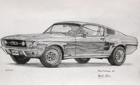 Ford Mustang GT Fastback (1967) by RobertoJK on DeviantArt 1967 Mustang Shelby Gt 500, Old Car Drawing, Pencil Wallpaper, Mustang Drawing, Gt500 Shelby, 67 Ford Mustang, Mustang Art, Mustang 1967, Shelby Mustang Gt500