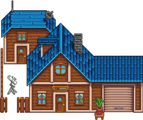 FARM BUILDING CONSTRUCTION: Carpenter's Shop - Stardew Valley Wiki Birch Dresser, Luxury Bookcase, Pink Office Chair, Stardew Valley Ideas, Country Lamps, Stepping Stone Paths, Yellow Couch, Building References, Farm Building