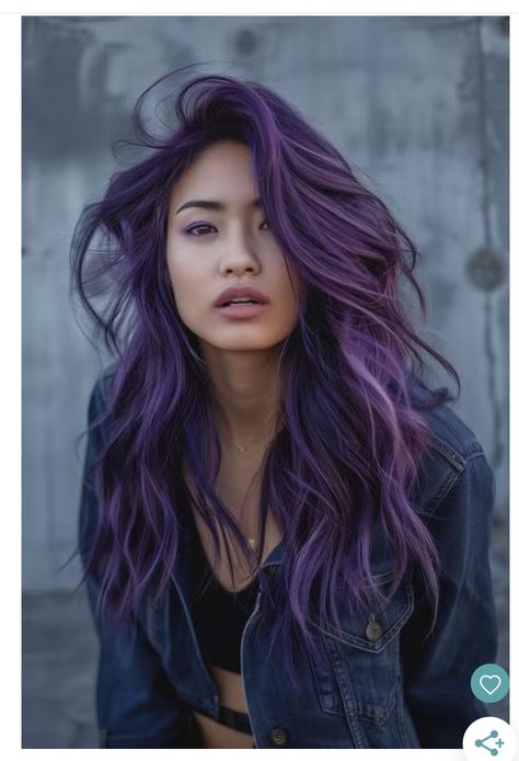 Smoky Purple Hair, Smokey Purple Hair, Dnd Characters, Purple Hair, Hair Inspo, Dye, Purple, Hair, Beauty