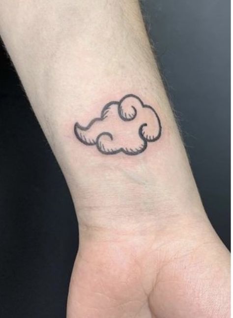 Anime Cloud Tattoo, Naruto Cloud Tattoo, 7 Tattoo, Naruto Tattoo, Cloud Tattoo, Small Tattoos For Guys, Hand Poke, Next Tattoo, Lightroom Mobile