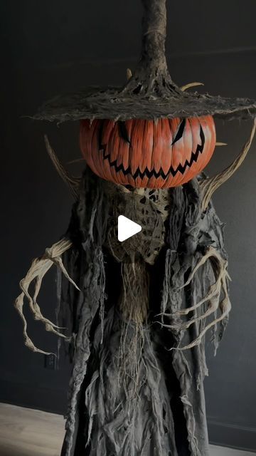 Tony G on Instagram: "Weekend of Witches starts off with “AGATHA” 
 She has menacing stature reaching 8ft tall and almost 3ft wide. A pure EVIL force to be reckoned with. 😱💀🎃
-
#Halloween #Evilseedcreations #witch #coven 
#Halloweendecor  #Pumpkin  #JackoLantern #Evilpumpkin #Pumpkinking #Pumpkinhead #Scarecrow #Monster #Scary #Creepy #Spooky #halloweentown 
#Horror #Handmade #Darkartist 
 #Sculpture #Unique #custom
#details #reeloftheday #instagood" Scarecrow Monster, Monster Scary, Scary Scarecrow, Evil Pumpkin, Witch Coven, Pure Evil, Scary Creepy, Pumpkin Head, Outdoor Halloween