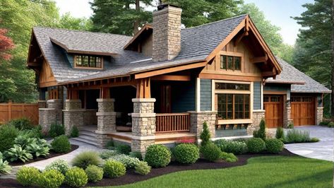 Classic Craftsman Style Homes Craftsman Guest House, Metal Roof Craftsman Homes, Craftsman Style Modular Homes, Craftsman Home Color Palette, Craftsmen Style Home, Brown Craftsman House Exterior, Mountain Home Front Porch, Craftsman House Colors Exterior, Craftmans Style House Plans