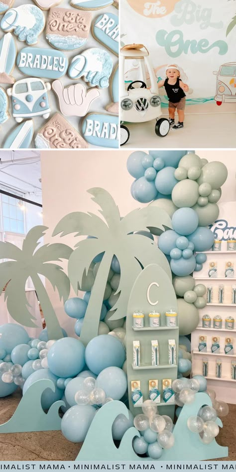 The Big One Backdrop, Summer First Birthday Party Boy, Baby First Birthday Themes Boy, First Birthday Party Themes For Boys, Baby Boy Birthday Party Ideas, Summer First Birthday Theme, Unique First Birthday Themes, Unique Birthday Themes, Boy First Birthday Theme