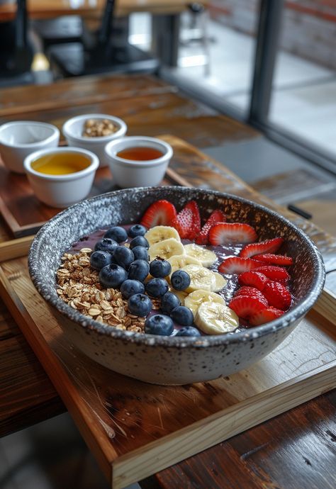 Learn How to Cook Acai Bowl Recipe For Free | Recipes You'll Love, Made Easy! Simple Acai Bowl Recipe, Berry Acai Bowl, Healthy Buffet, Acai Bowl Recipe Easy, Acai Berry Bowl, Yogurt Substitute, Acai Bowl Recipe, Trendy Recipes, Frozen Acai