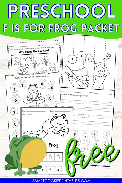 5 free frog activity worksheets for preschool Frog Activities For Preschool Free Printable, Frog Activities For Kids, Frog Worksheets Preschool, Preschool Frog Activities, Frog Activities For Preschool, Frog Worksheet, Frog Theme Preschool, F Is For Frog, Pond Activities