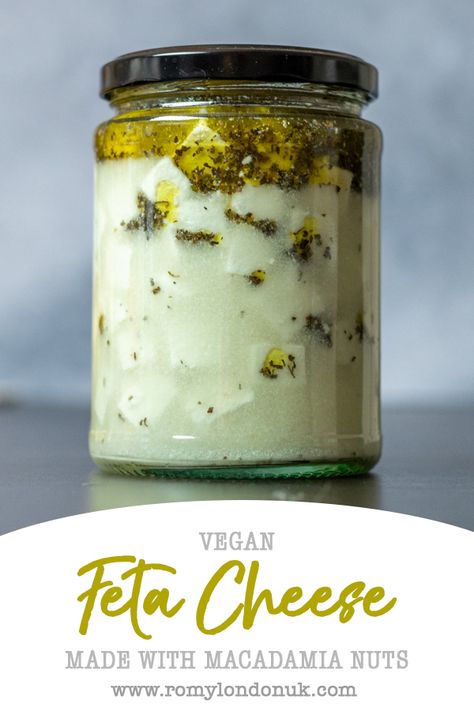 Easy Vegan Feta Recipe - based on macadamia nuts! Super smooth and creamy and you only need a blender! #vegan #feta #cheese #recipe #macadamia Vegan Feta Cheese Recipe, Macadamia Recipes, Vegetarian Low Carb Recipes, Vegan Tapas, Paleo Cheese, Tropical Recipes, Vegetarian Low Carb, Cheese Sauces, Feta Recipe