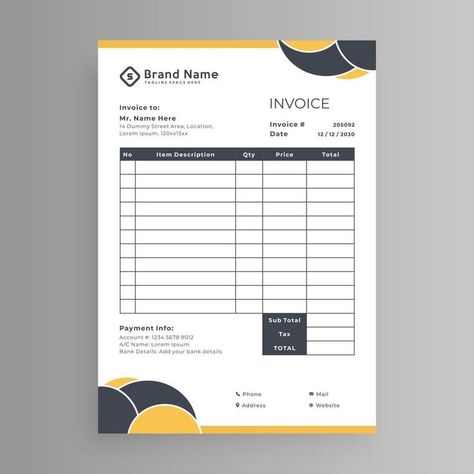 Efficient business invoice templates for 2024. Streamline your financial processes with professional designs and easy-to-use formats. Customize your invoices to fit your needs, ensuring accurate billing and streamlined communication with clients. Cash Memo Design, Indesign Templates Free, Graphic Design Invoice, Design Invoice Template, Invoice Layout, Invoice Sample, Design Invoice, Indesign Free, Invoice Design Template