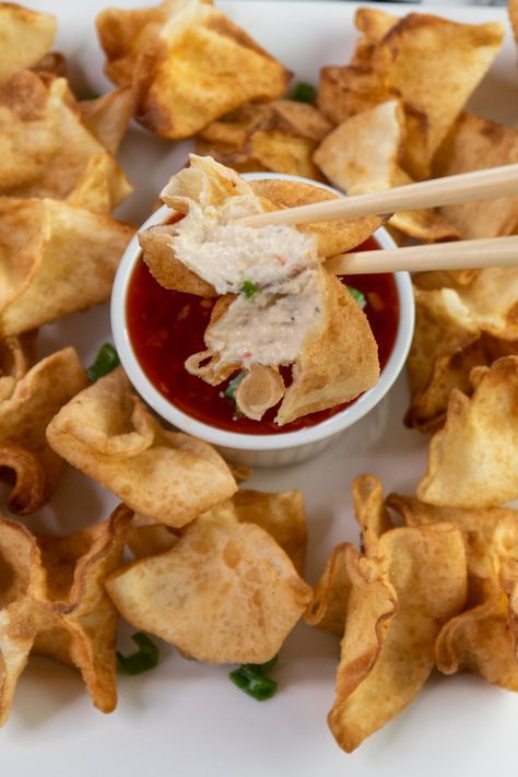 Homemade Cream Cheese Crab Rangoon | Modernmealmakeover Cream Cheese Crab Rangoon, Homemade Crab Rangoon, Crab Rangoons, Korean Beef Bowl, Burmese Food, Homemade Cream Cheese, Cream Cheese Wontons, Fried Wontons, Asian Inspired Dishes