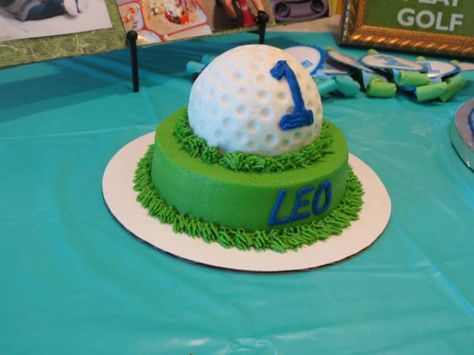 Cake For One Year Old, Golf Birthday Cake, Golf Themed Party, 1st Birthday Party Ideas, Golf First Birthday, Golf Birthday Cakes, Ivory Tower, Golf Birthday, First Birthday Cakes