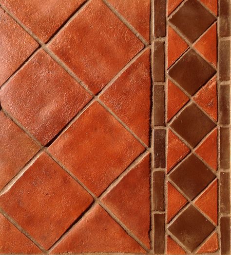 Handmade terracotta floor tiles from Spicer Tiles Handmade Terracotta Tiles, 70s Flooring, Terracota Tiles Floor, Brick Tile Floor, Terracotta Tile Floor, Terracotta Flooring, Terracotta Floor Tiles, Tile Floor Living Room, Saltillo Tile