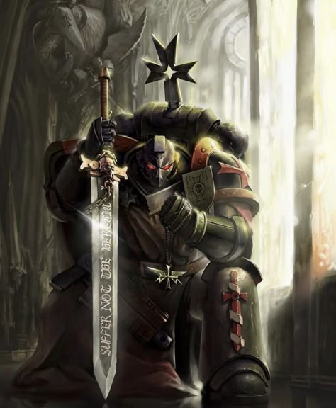 Warhammer 40k Black Templars, Black Templars 40k, 40k Black Templars, Warhammer Marine, Space Marine Art, Warhammer 40k Space Marine, 40k Space Marine, Grey Knights, For The Emperor