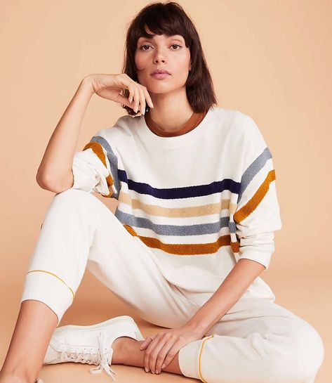 Bisexual Aesthetic, Striped Sweaters, New Style Ideas, Best Casual Dresses, Clothes Sweaters, Pure Barre, Woman Aesthetic, Jersey Tops, Maxi Shirts