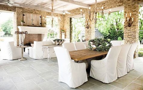 Indoor outdoor kitchen