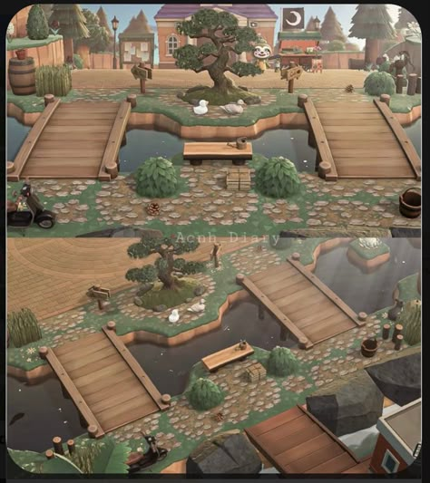 Acnh Entrance, Cottagecore Animal Crossing, Plaza Design, Acnh Cottagecore, Ac Ideas, Animal Crossing Memes, Animal Crossing Guide, Acnh Inspiration, Animal Crossing Wild World