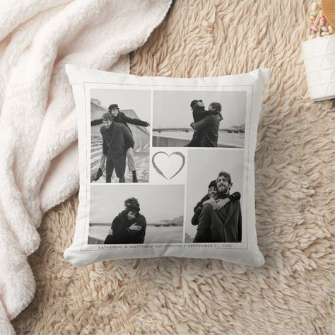 Custom Pillows Photo, Love Pillows Couple, Family Photo Pillows, Photo Collage Wedding, 4 Photo Collage, Anniversary Pillow, Custom Photo Pillow, Couple Pillow, Couple Picture