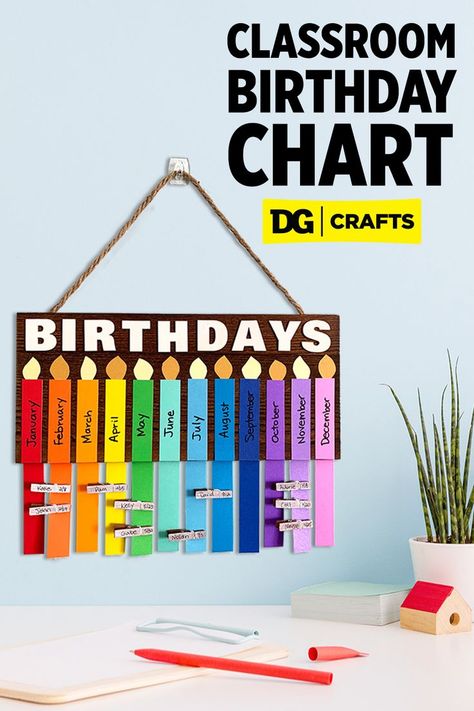 Birthdays Board Classroom, Easy Birthday Charts For Classroom, Classroom Birthday Chart Ideas, Diy Classroom Birthday Display, Birthday In Classroom, Creative Birthday Charts For Classroom, Birthday Charts For Preschool, Birthday Chart For Classroom, Birthday Chart Ideas