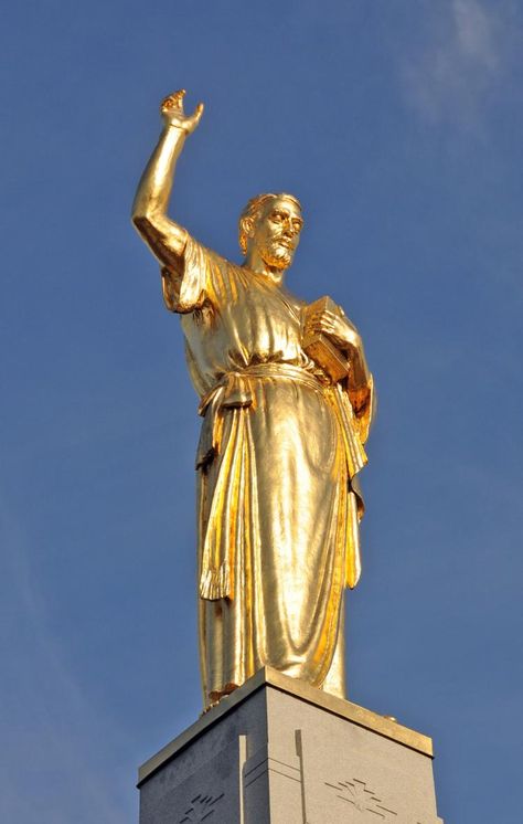 Angel Moroni Statue on the Hill Cumorah | Book of Mormon Central Sermon On The Mount Lds, Leaving Mormonism, Angel Moroni, The Book Of Mormon Memes, Mormon Memes, New Testament Books, Google Scholar, Doctrine And Covenants, Angel Statues