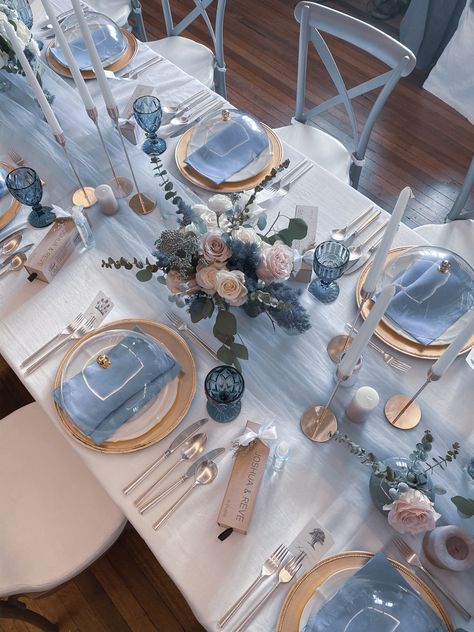 Dusty Wedding, Chinoiserie Wedding, Blue Wedding Decorations, Tafel Decor, Light Blue Wedding, Blue Themed Wedding, Dusty Blue Weddings, Future Wedding Plans, Wedding Theme Colors