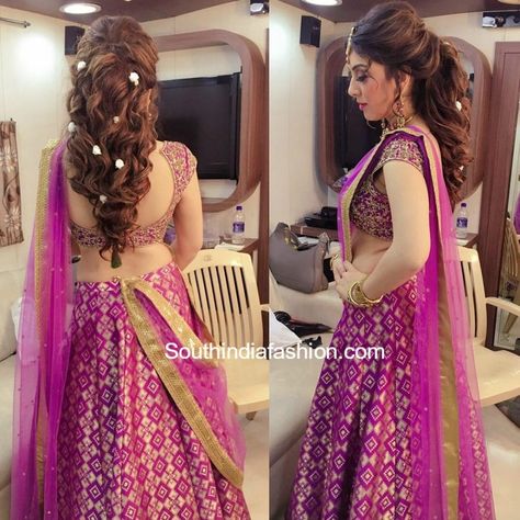 Lehenga Hairstyle, Reception Hairstyles, Lehenga Hairstyles, Hairstyles For Gowns, Bridal Hairstyle Indian Wedding, Saree Hairstyles, Engagement Hairstyles, Bridal Hairdo, Bridal Hair Buns