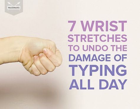 7 Wrist Stretches to Undo The Damage of Typing All Day | Fitness Carpal Tunnel Exercises, Wrist Pain Relief, Wrist Stretches, Calf Pain, Sore Hands, Sore Neck, Wrist Exercises, Elbow Pain, Wrist Pain