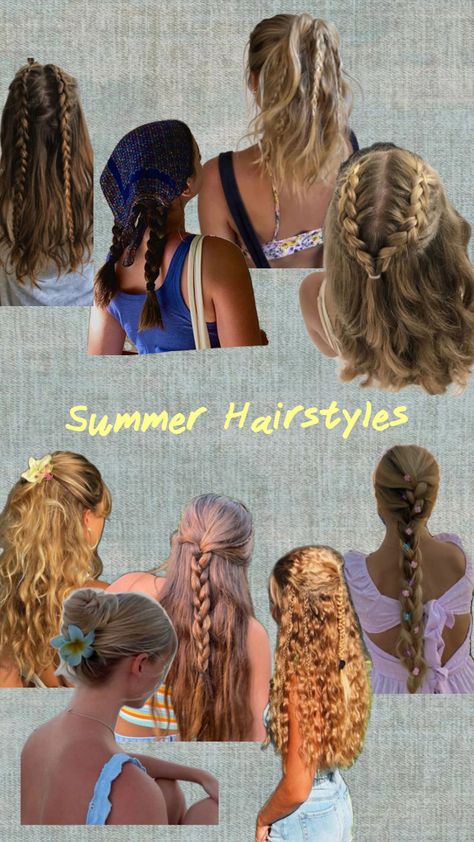 ☀️👙🌷#summeraesthetic #nature #vibes #summercamp #beachgirl #warmaesthetic #hair #hairinspo #hairstyles Outdoor Hairstyles Summer, Band Camp Hairstyles, Church Camp Hairstyles, Camp Counselor Hairstyles, Outdoorsy Hairstyles, Summer Camp Hairstyles, Hairstyles 90s Hair, Cute Hiking Hairstyles, Highschool Vibes