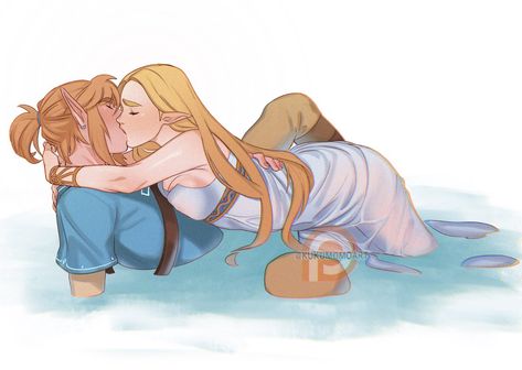 Link And Zelda Kiss, Princess Zelda Art, Link X Zelda, Zelda Fanart, Legend Of Zelda Art, Legend Of Zelda Link, Zelda And Link, Link And Zelda, Zelda Twilight Princess