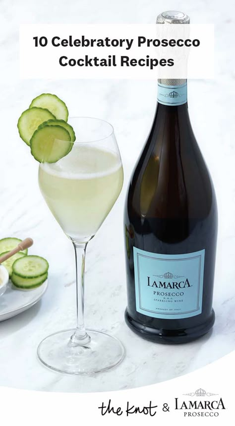 Lamarca Prosecco Cocktail, Prosecco Cocktails Summer, Easy Prosecco Cocktail Recipes, Proseco Recipes, Drink Recipes With Prosecco, Persecco Cocktails Drink Recipes, Prosseco Cocktails, Cocktails With Prosecco, Drinks With Prosecco