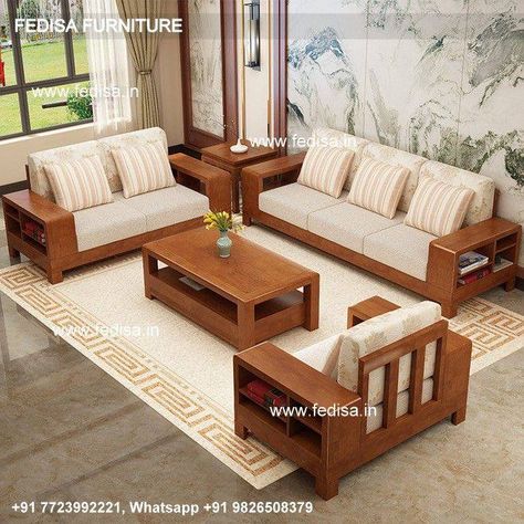 Antique Wooden Sofa, Diy Interior Furniture, Sala Set, Sofa Design Wood, Leather Living Room, Wooden Sofa Set Designs, Wooden Sofa Designs, Modern Sofa Living Room, Interior Design Your Home