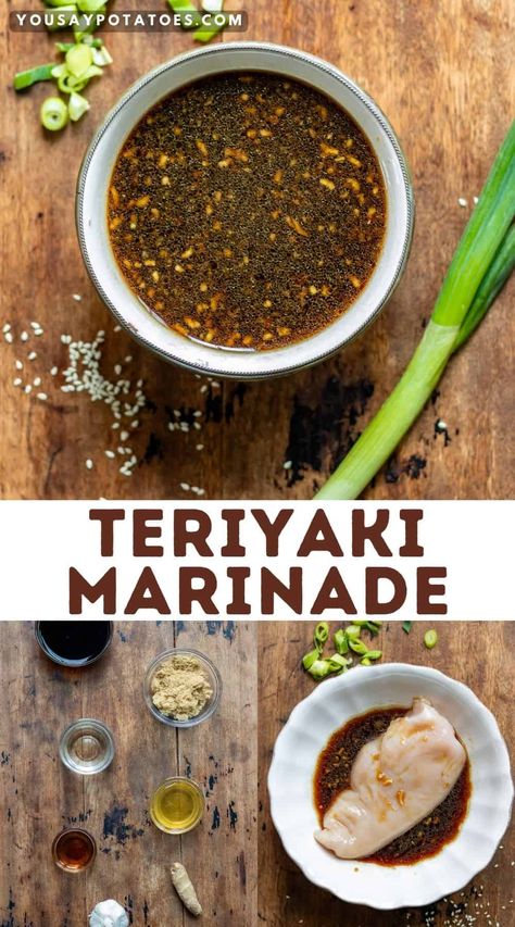 This 5-minute homemade Teriyaki Marinade recipe is perfect for adding authentic Japanese flavor to chicken, beef, veggies, or tofu. Terriyaki Marinade, Fish Teriyaki, Homemade Teriyaki Marinade, Teriyaki Marinade Recipe, Best Teriyaki Sauce, Teriyaki Chicken Marinade, Asian Entrees, Asian Marinade, Unagi Sauce