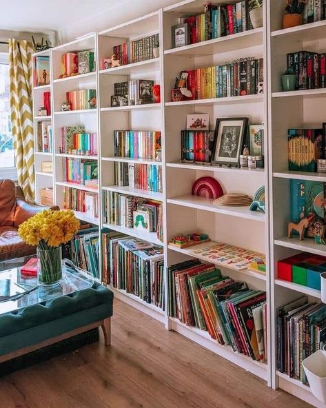 Treadmill Room, Booklover Aesthetic, Bookshelf Inspo, Small Playroom, Shelf Inspiration, Bookshelf Inspiration, Library Bookshelves, Library Wall, Home Library Design