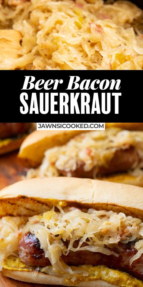 Best Sauerkraut Recipe, German Sauerkraut, Canned Sauerkraut Recipes, German Sauerkraut Recipes, German Sourkrout Recipes, Saurkraut Recipes German, Best Ever Saurkraut, Homemade Sourkraut, Saurkraut And Hot Dog Recipes