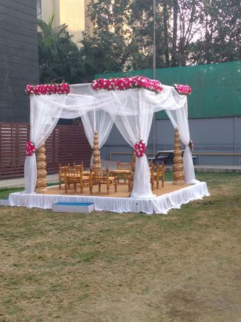 Photo From Vidhi Mandap Decor - By Firefly Productions & Events Vidhi Mandap Decor, Vidhi Mandap, Stage Decoration Photos, Indoor Wedding Decorations, Mandap Decoration, Mandap Design, Simple Stage Decorations, Wedding Stage Backdrop, Wedding Stage Decor