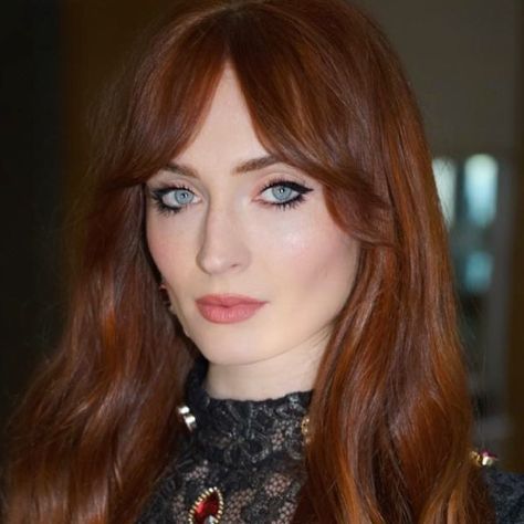 Sophie Turner Hair, Sophia Turner, Warm Hair Color, Silver Flames, Red Hair Inspo, Fall Hair Color Trends, Ginger Hair Color, Dark Red Hair, Auburn Hair