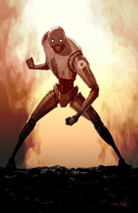 K2SO  Art by Livio Ramondelli (goo.gl/gL8h2s) ------------------------- Top-10 Star Wars art of February 2017 here: http://lightsabr.net/2017/03/star-wars-art-the-best-of-february-2017  More K2SO art here: lightsabr.net/tag/K2SO/  #StarWars #RogueOne #K2SO K 2so, Star Wars Characters Pictures, Alien Character, Star Wars Droids, Star Wars Drawings, Arte Robot, Rogue One, Star Wars Rpg, Star Wars Wallpaper