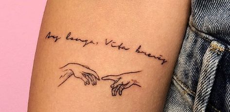 Ars Longa, Vita Brevis - Art Is Long, Life Is Short. Ars Longa Vita Brevis Tattoo, Life Is Short Tattoo, Long Live Tattoo, Ars Longa Vita Brevis, Live Tattoo, Tattoo Quotes About Life, Fashion Quotes Inspirational, L Tattoo, Small Quotes