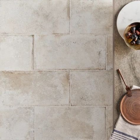 Merola Tile Coco 2" x 6" Porcelain Subway Wall Tile | Wayfair Stone Look Wall, Stone Backsplash Kitchen, Matte Porcelain Tile, Travertine Floors, Stone Backsplash, Stone Bathroom, Stone Look Tile, Kitchen Floor Tile, Bathroom Floor Tiles