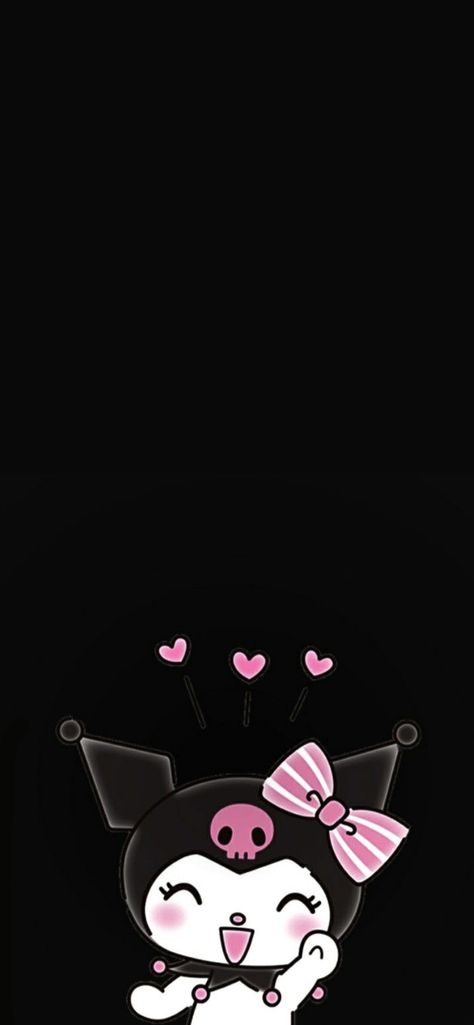 Kuromi Wallpaper Iphone Lockscreen, Dark Kuromi Wallpaper, Kumori Wallpaper, Kurumi Hello Kitty Wallpaper, Kuromi Wallpaper Black, Aesthetic Kuromi Wallpaper, Kuromi Black Wallpaper, Kuromi Lockscreen, Kuromi Wallpaper Aesthetic