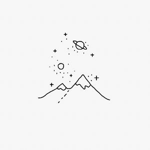 36. TWO PEAKS, ONE WORLD Fun Doodles, Mountain Sketch, 심플한 그림, Arte Doodle, Couple Drawing, Pure Imagination, Drawing Eyes, Stars In The Sky, Drawing Hair