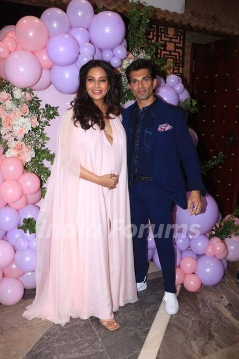 Baby Pink Gown, Karan Singh Grover, Pant Suit Set, Karan Singh, Bipasha Basu, Pink Gown, Pink Gowns, Looking Dapper, Pant Suit