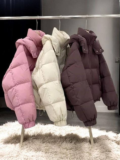 Trendy Winter Jackets, Korean Winter, Snow Wear, Winter Shorts, Skull Lover, Trendy Winter, Puffer Jacket Women, Womens Parka, Down Coat