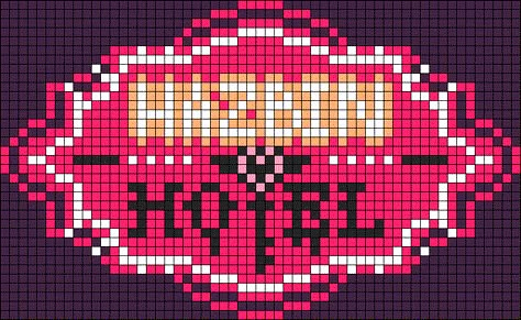 Alpha pattern #163583 | BraceletBook Hazbin Hotel Pixel Art Grid, Hazbin Hotel Alpha Pattern, Hazbin Hotel Cross Stitch, Hazbin Hotel Perler Beads, Hazbin Hotel Crochet, Hazbin Hotel Crochet Pattern, Hazbin Hotel Pixel Art, Pixel Art Pattern Monster High, Monster High Pixel Art Grid