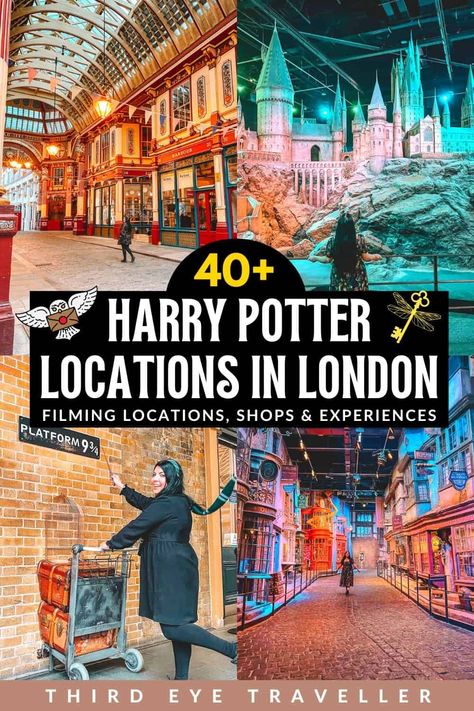 London Harry Potter Bucket List Things to do Harry Potter Travel Bucket List, Harry Potter Film Locations, Harry Potter Things, London Harry Potter, London In February, Hogwarts Life, England Party, British Isles Cruise, Harry Potter Locations