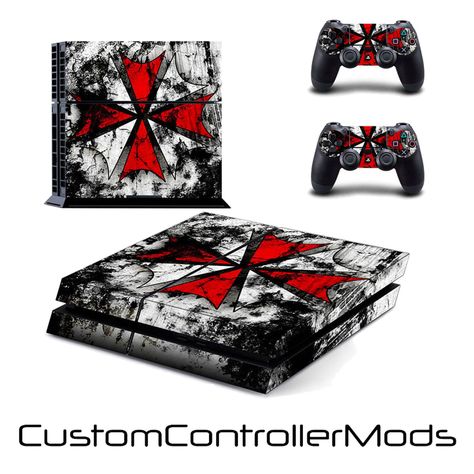 Resident Evil Skin Sticker For Sony PS4 Playstation 4 Console  2 Controllers Resident Evil Ps4, Ps4 White, Play Station 4, Ps4 Skins, Playstation 4 Console, Ps4 Console, Play Station, Ps4 Slim, Ps4 Controller