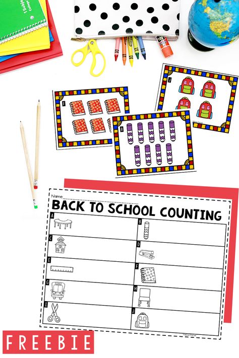 Math Exploration Kindergarten, Count The Room Kindergarten Free, Count The Room, Think Sheet, Counting To 20, Number Sense Activities, Kindergarten Freebies, Math Writing, Counting Worksheets