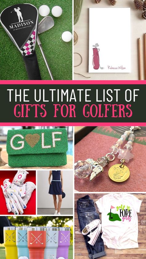 Inside: This gift guide is packed full of golf gifts for ladies. From stylish golf gear to fashionable outfits and accessories there is something here she is sure to love! Golf Outing Gifts, Golf Gift Ideas, Golf Birthday Gifts, Golf Birthday Party, Gift Baskets For Men, Golf Gifts For Men, Golf Party, Golf Birthday, Golf Gift