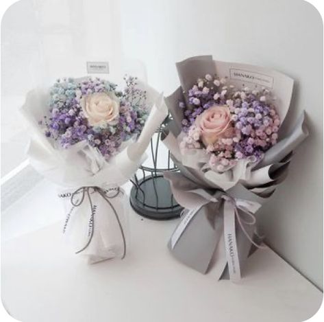 Small Cute Bouquets, Preserved Flower Bouquet, Preserved Flowers Bouquet, Small Bouquet Of Flowers, Single Flower Bouquet, Ribbon Flowers Bouquet, Flower Shop Decor, Dried Flowers Bouquet, Flower Boquet